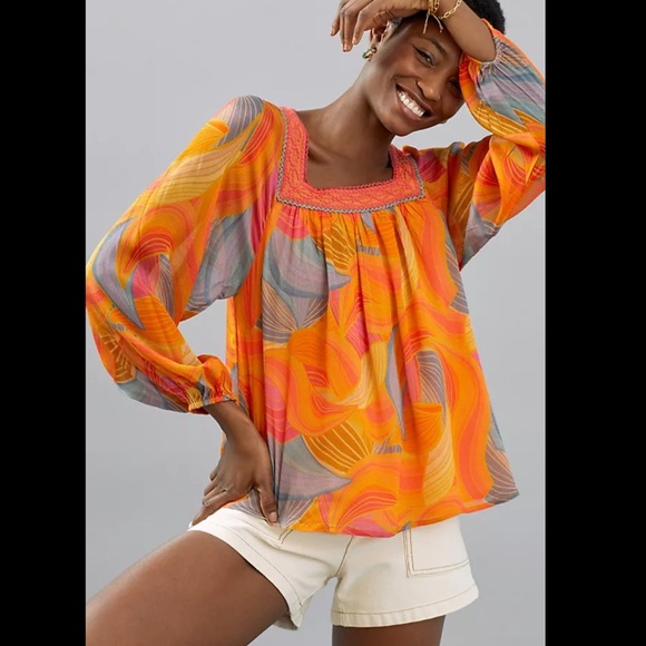 Anthropologie NWT Bl-nk Tessa Blouse Size 2X. - Picture 5 of 13